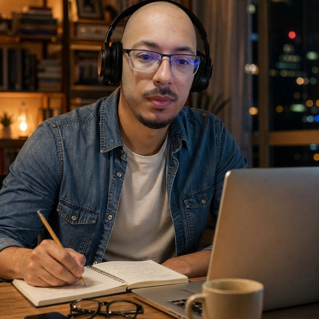 Eduardo Kainan em ambiente de trabalho home office